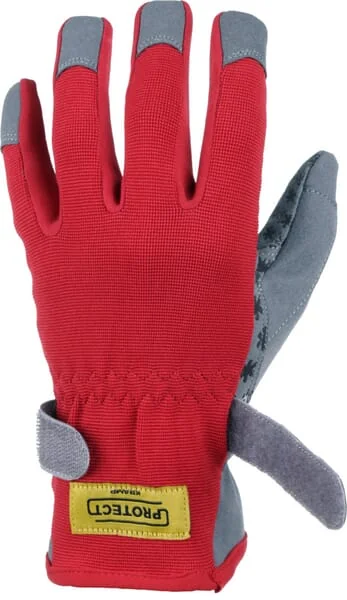Kramp - KG0700511 - Rote-Graue Mikrofaser/Spandex-Handschuhe Groesse 11/2XL Gartenschutz Kramp