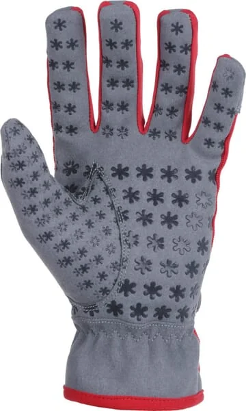 Kramp - KG0700512 - Rote-Graue Mikrofaser/Spandex-Handschuhe Groesse 12/3XL Gartenschutz Kramp