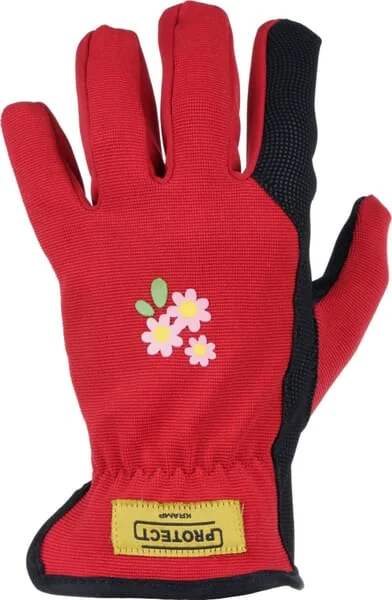 Kramp - KG0700612 - Handschuhe Aus Rot-Schwarzem Kunstleder/Spandex Groesse 12/3XL Gartenarbeit Schutz Kramp