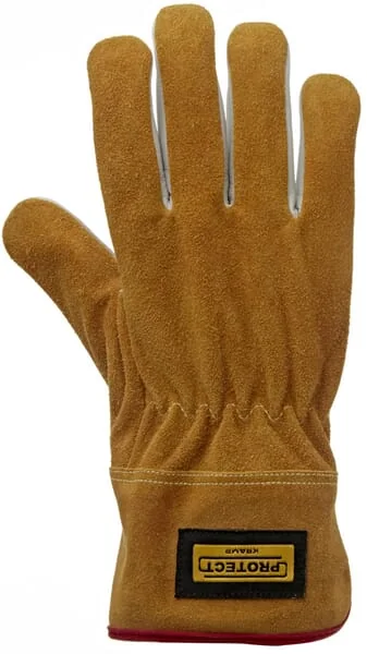 Kramp - KG0800108 - Arbeitshandschuhe Aus Gelb-Weissem Leder Groesse 8/M Schutz Kramp