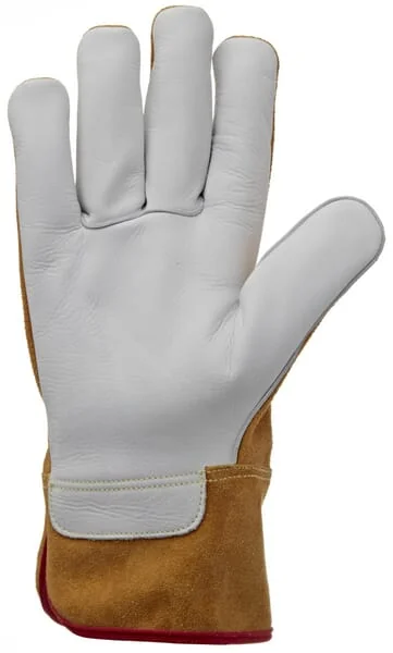 Kramp - KG0800110 - Arbeitshandschuhe Gelb-Weiss Leder Groesse 10/XL Protect