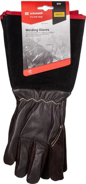 Kramp - KG0800411 - Schweisserhandschuhe Aus Schwarzem Leder Groesse 11/2XL Schutz Kramp