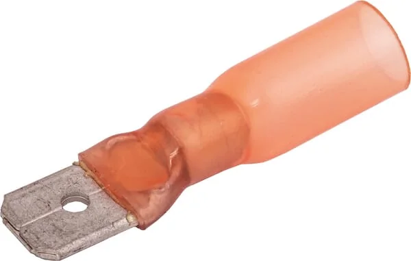 Kramp - KK500515 - Flachstecker, Rot, 0,5-1,5mm² 6,3x0,8mm (25x), Kramp