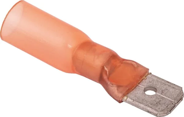 Kramp - KK500515 - Flachstecker, Rot, 0,5-1,5mm² 6,3x0,8mm (25x), Kramp
