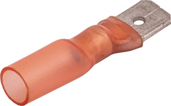 Kramp - KK500515 - Flachstecker, Rot, 0,5-1,5mm² 6,3x0,8mm (25x), Kramp