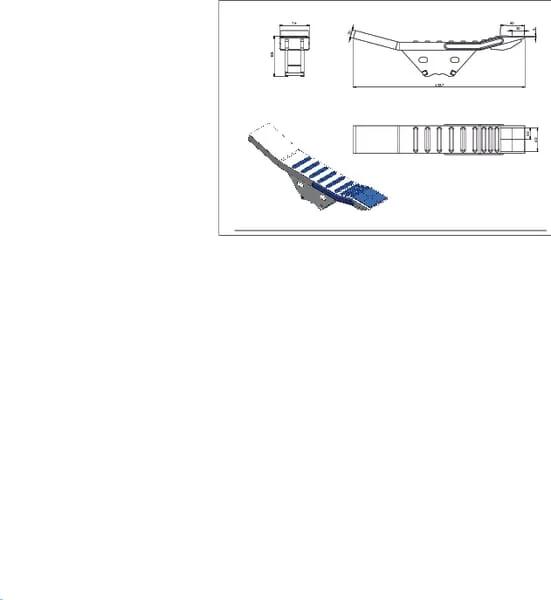 Kramp - KM060272N - Grubberschar 433x76mm Gehaertet, Flach, 2-Loch, Geeignet fuer Bednar