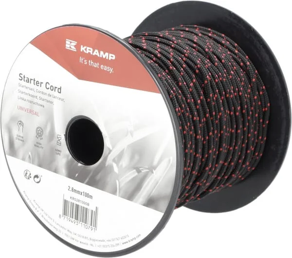 Kramp - KR0281000B - Starterkordel 2,8 mm x 100 m Schwarz