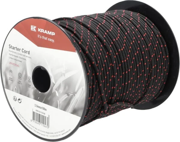Kramp - KR0351000B - Starterkordel 3,5 mm x 100 m Schwarz
