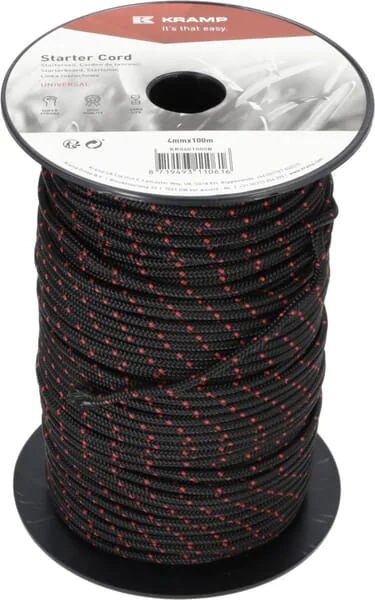 Kramp - KR0401000B - Starterkordel 4,0 mm x 100 m Schwarz