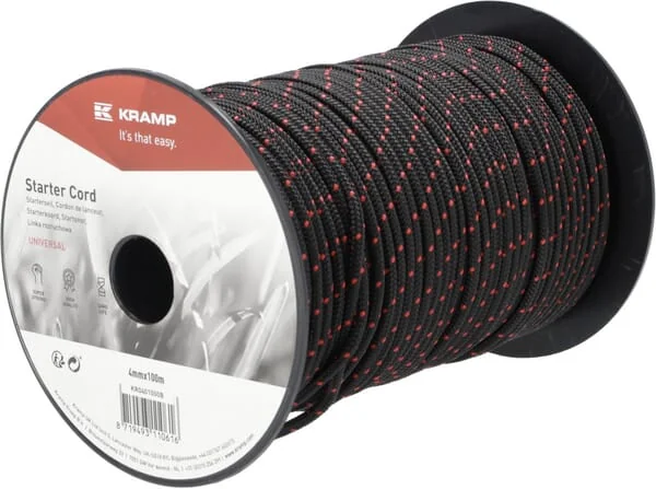 Kramp - KR0401000B - Starterkordel 4,0 mm x 100 m Schwarz