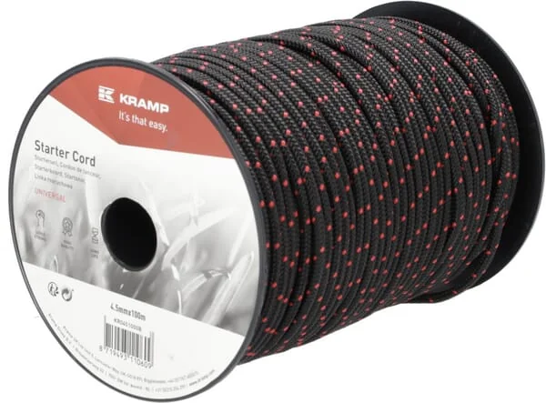 Kramp - KR0451000B - Starterkordel 4,5 mm x 100 m Schwarz