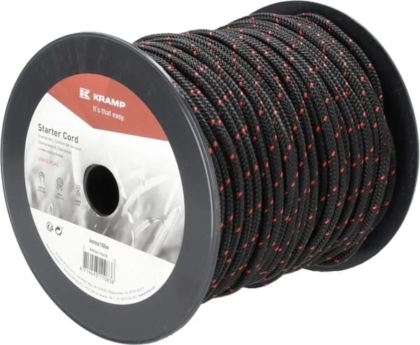Kramp - KR0601000B - Starterkordel 6,0 mm x 100 m Schwarz