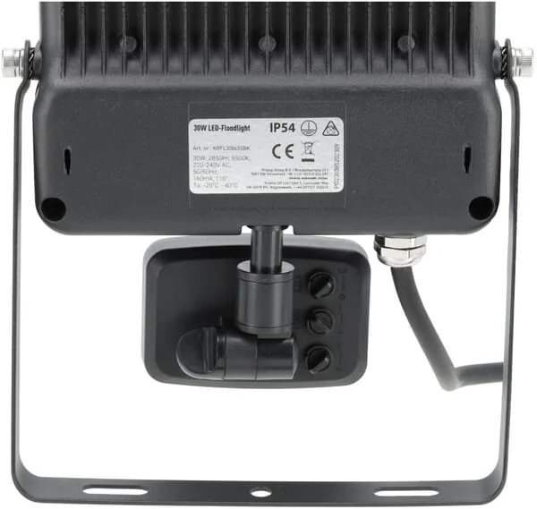 Kramp - KRFL30830SBK - LED-Flutlicht 30W 3000K Sensor