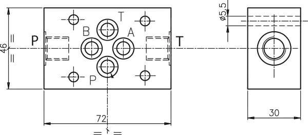 Kramp - KRMPS903PT - Zwischenplatte NG-6 x in P-T