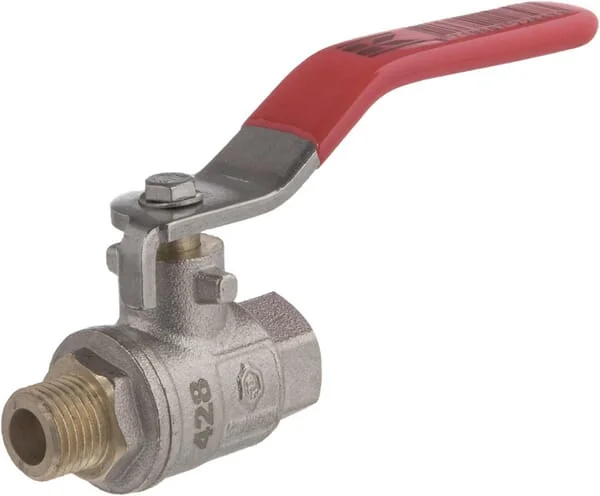 Kramp - KS14MKR - Kugelhahn BSP Innengewinde/Aussengewinde 1/4" + Edelstahlgriff