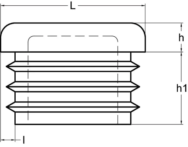 Kramp - KS199274 - Plastikkappe Quadratisch 50x50x4mm