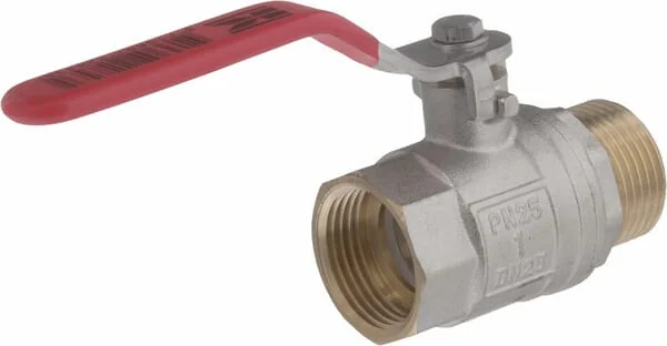 Kramp - KS1MKR - Kugelhahn BSP weiblich/maennlich 1" + Edelstahlgriff
