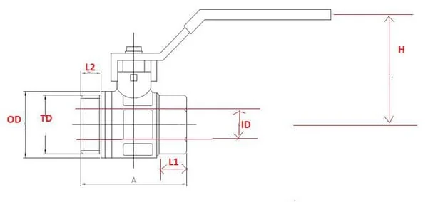 Kramp - KS2MKR - Kugelhahn BSP weiblich/maennlich 2" + Edelstahlgriff