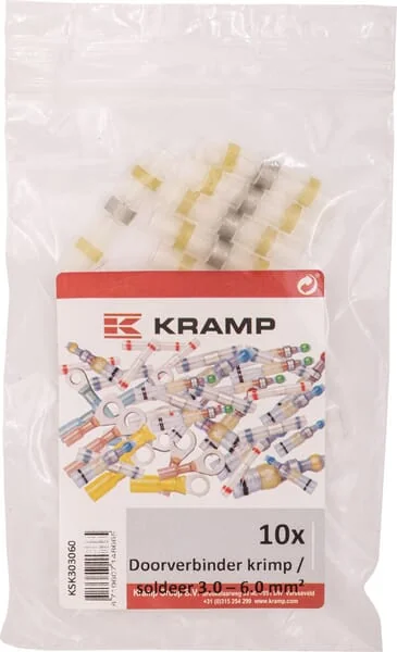 Kramp - KSK303060 - Quetschverbinder, Gelb, 4-6mm² 42mm Durchmesser 6mm (10x)