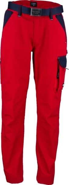 Kramp - KW102030080085 - Arbeitshosen, Unisex, S, W30-34", Rot-Blau, Kramp Original