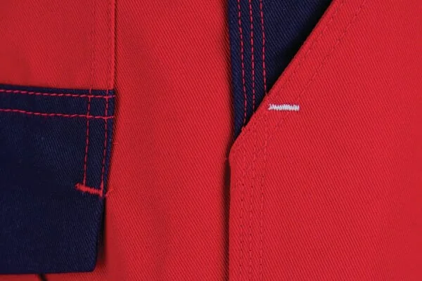 Kramp - KW102030080085 - Arbeitshosen, Unisex, S, W30-34", Rot-Blau, Kramp Original