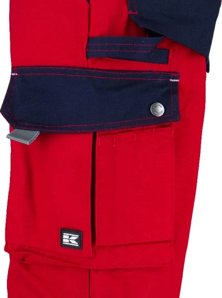 Kramp - KW102030080085 - Arbeitshosen, Unisex, S, W30-34", Rot-Blau, Kramp Original