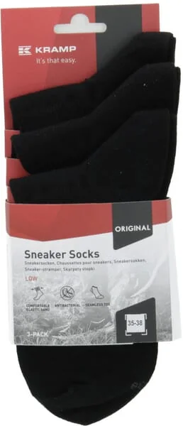 Kramp - KW12900030343 - Sport-Socken Niedrig 39-42, Schwarz, 3 Paar