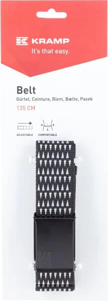Kramp - KW209930089135 - Guertel Kramp 135 cm, Schwarz-Grau