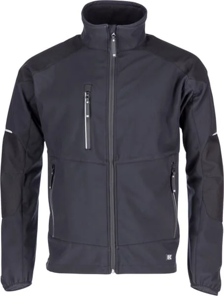 Kramp - KW211680001054 - Herren Softshell Jacke, Schwarz, Groesse L, EU 52-54, Kramp Technical