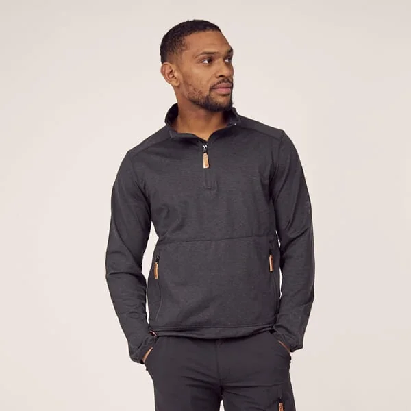 Kramp - KW5011001811056 - Fleece-Shirt mit 1/2 Reißverschluss Herren, dunkelgrau XL