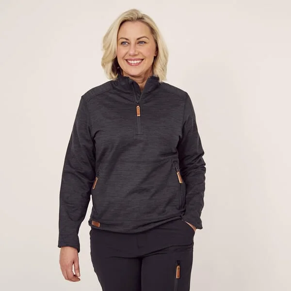 Kramp - KW5011101811060 - Fleece-Shirt Mit 1/2-Zip Damen Dunkelgrau 2XL