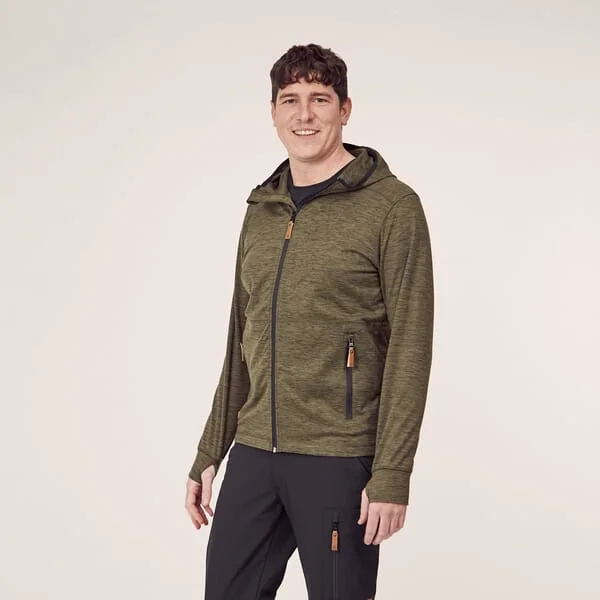 Kramp - KW5011201802066 - Fleecejacke Mit Reissverschluss Und Kapuze Herren Oliv 4XL