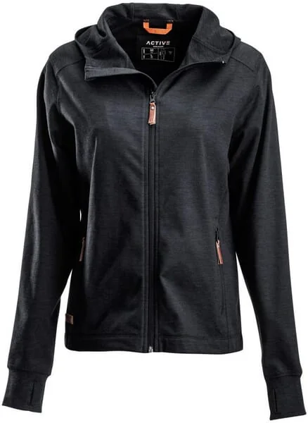 Kramp - KW5011301811046 - Fleecejacke Mit Reissverschluss Und Kapuze Damen Dunkelgrau XS