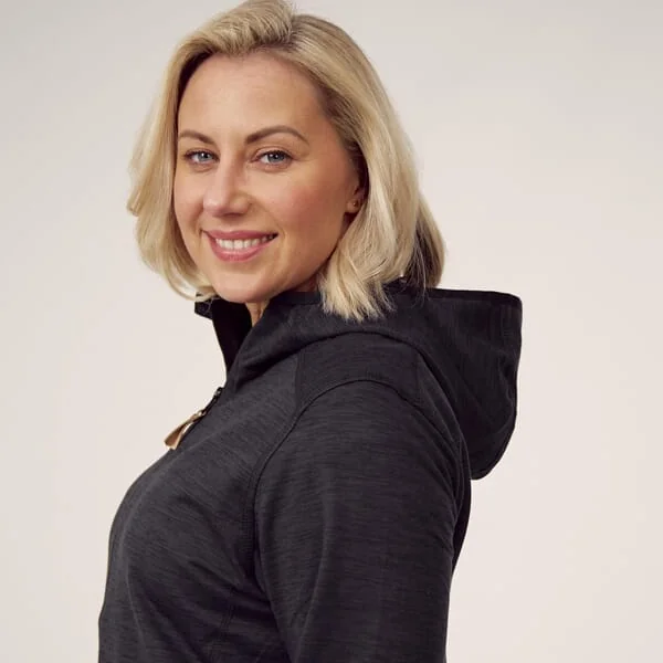 Kramp - KW5011301811060 - Fleecejacke Mit Reissverschluss Und Kapuze Damen Dunkelgrau 2XL