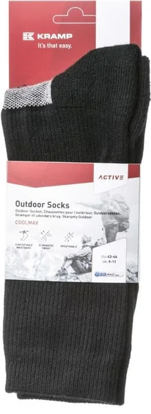 Kramp - KW50900080146 - Outdoor-Aktivitaets-Socken, 43-46, Schwarz-Grau