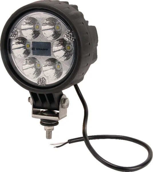 Kramp - LA10012 - Arbeitsleuchte LED, 25W, 2000lm, Rund, 10/30V, Diameter 117mm, Spot-Strahl, 6 LEDs Kramp