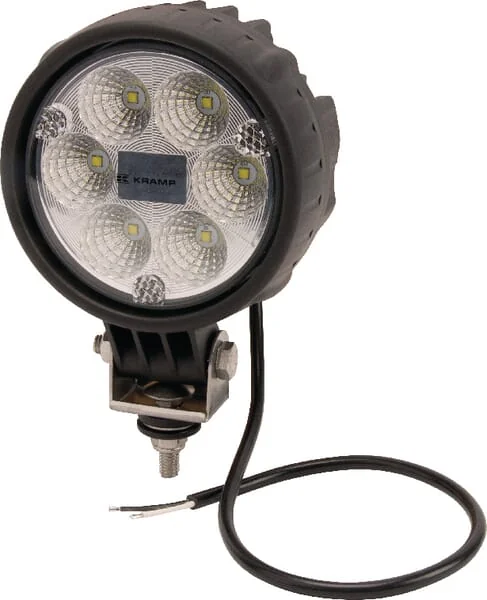 Kramp - LA10013 - Arbeitsleuchte LED, 29W, 2500lm, rund, 10/30V, Diameter 117mm, Flood, 6 LED's,