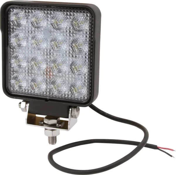 Kramp - LA10023 - Arbeitsleuchte LED 25W 3040lm Quadratisch 10/30V 108x48x108mm Flood 16 LEDs