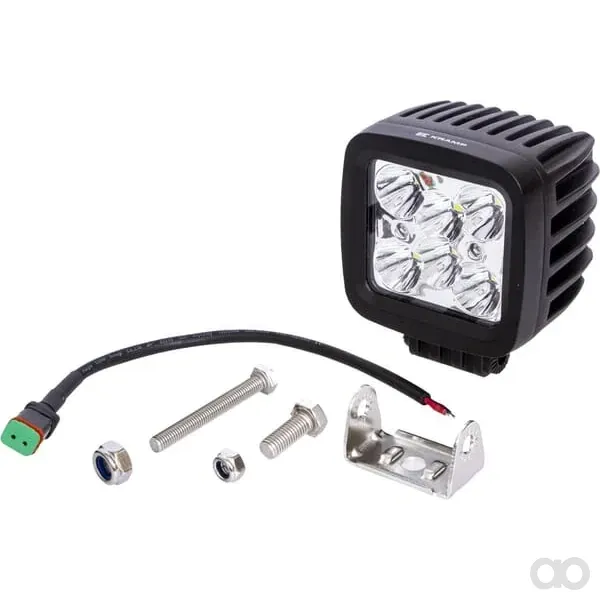 Kramp - LA10027 - Arbeitsleuchte LED, 42W, 3780lm, Quadratisch, 10/30V, 100x Spot, Punktförmig, 6 LEDs Kramp