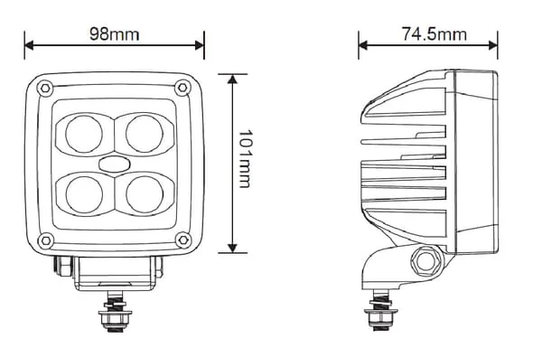 Kramp - LA10091 - ARBEITSLEUCHTE Q 4500LM DT FLOOD
