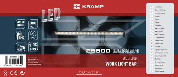 Kramp - LA10304 - Beleuchtungsleiste 100 LED 300W