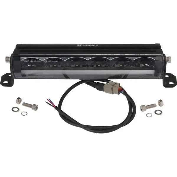 Kramp - LA10320 - LED-Leuchte, 72W, 3900lm, Rechteckig, 12/48V, Weiß, 306x90x57mm, Deutsch 3-Polig, Tagfahr-/Abblendlicht Kramp – Vorne