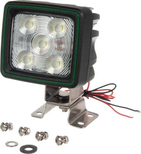 Kramp - LA10410 - LED-Arbeitsleuchte, 60W, 5600lm, quadratisch, weiß, 111x82,5x99mm Deutsch-Stecker, Weitstrahler, 20 LEDs, Kramp