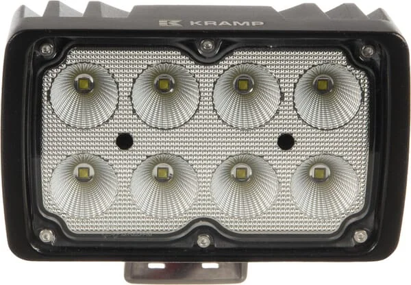 Kramp - LA10414 - LED-Arbeitsleuchte, 40W, 4000lm, rechteckig, weiß, 152x75x108mm Deutsch-Stecker, Flood, 8 LEDs, Kramp