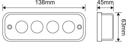 Kramp - LA10431 - Arbeitsleuchte LED, 20W, 1750lm, rechteckig, Kramp