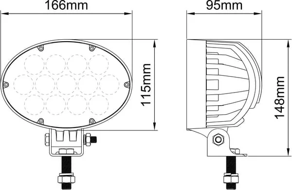 Kramp - LA10432 - Arbeitsleuchte LED, 65W, 5200lm, oval, Kramp