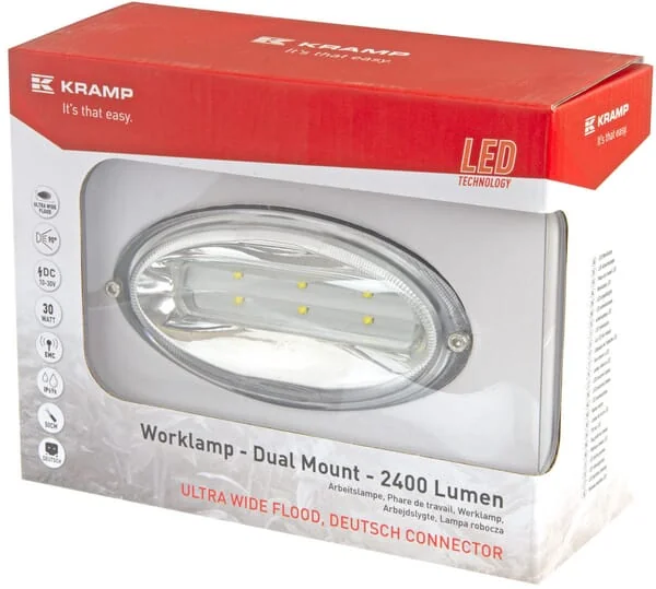Kramp - LA10439 - Arbeitsleuchte LED 30W 2400lm Oval
