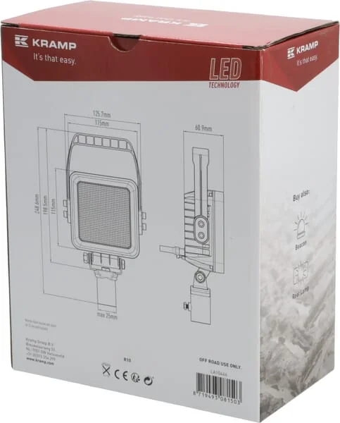 Kramp - LA10446 - Quadratische Arbeitsleuchte Und Griff