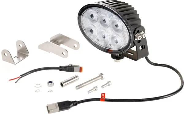 Kramp - LA10525 - Arbeitsleuchte LED, 60W, 6000lm, Oval, 12-60V, 154x105x70mm, Flutlicht