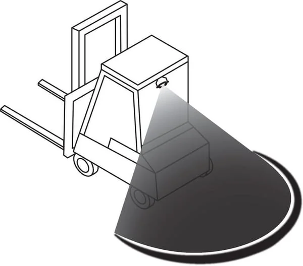Kramp - LA10603 - Sicherheitsleuchte 20W Rote Bogenlinie – Hinten